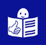 Easy language Symbol reading person, logo for easy language
