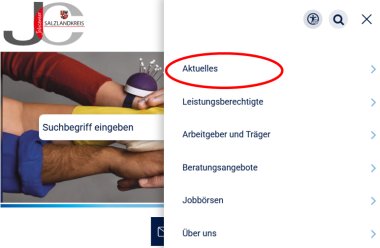Current homepage Illustration of the matching section of the home page.