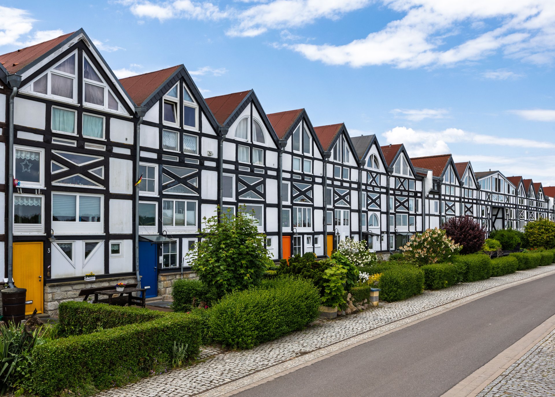 Half-timbered houses in Schönebeck