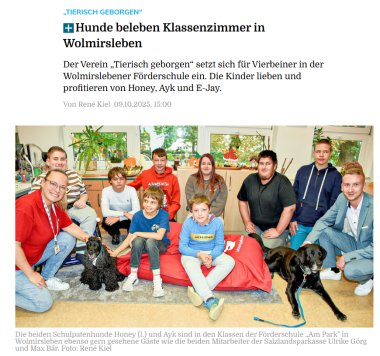 Enrolment of school dogs