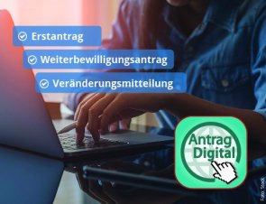 Botón para la solicitud digital de la oficina de empleo de Salzlandkreis