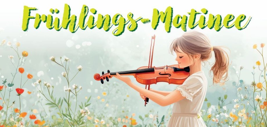 Cartel de la Escuela de Música del Distrito de Salzlandkreis para la Matinée de Primavera del 18 de abril de 2026