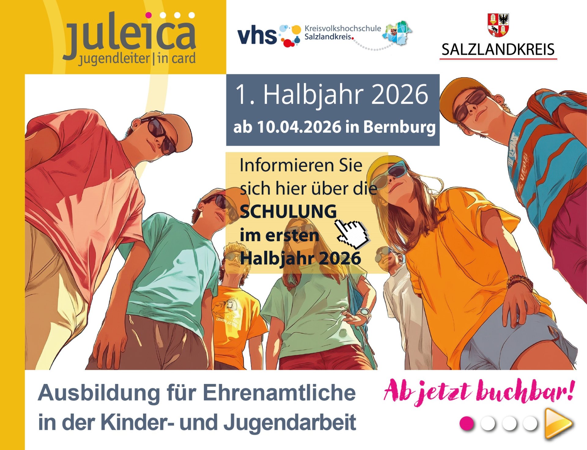 Page de démarrage de la juleica-1er semestre 2026