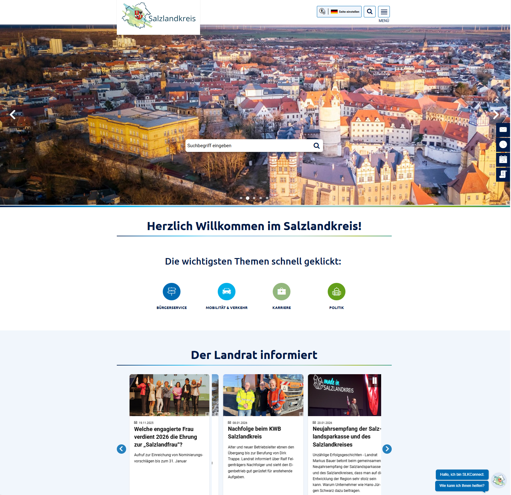 Page d'accueil salzlandkreis.de