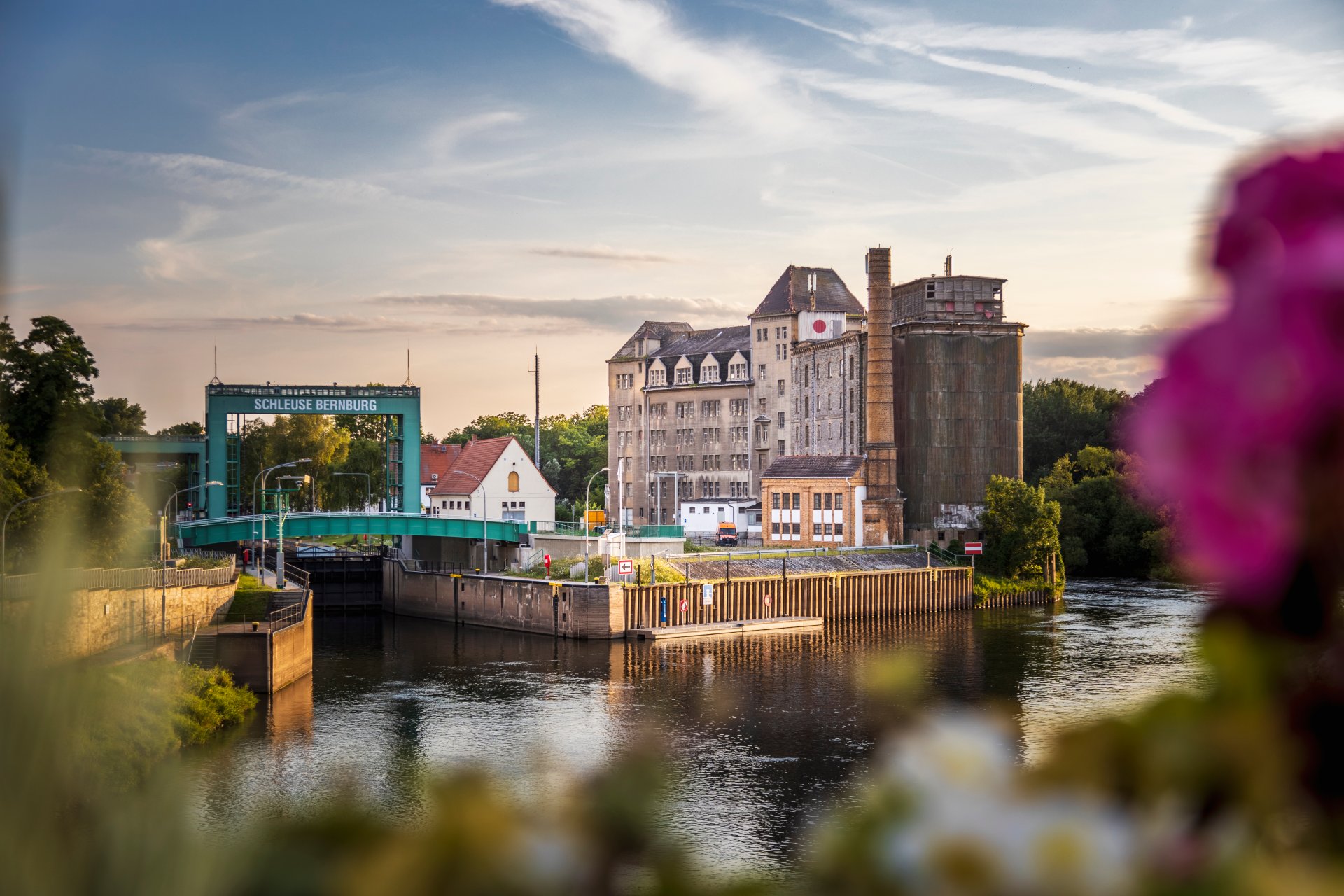 Schleuse in Bernburg Schleuse in Bernburg