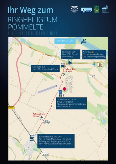 Votre chemin vers le sanctuaire circulaire de Pömmelte