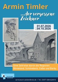 Plakat zur Ausstellung "Armin Timler" im Salzlandmuseum Schönebeck Plakat zur Ausstellung "Armin Timler" im Salzlandmuseum Schönebeck