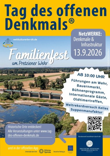 Tag des offenen Denkmals: Familienfest am Pretziener Wehr