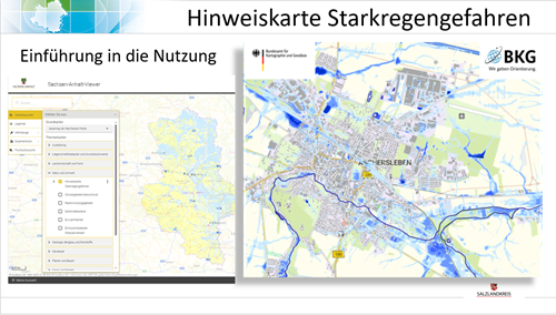 HINWEISKARTE STARKREGENGEFAHREN