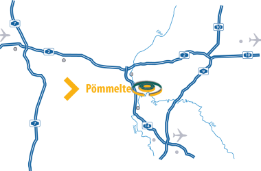 Anfahrt zum Ringheiligtum Pömmelte